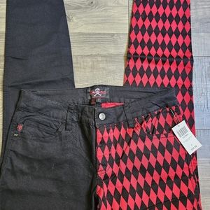 Two faced skinny jeans